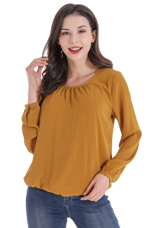 Blusa Base Elasticada Amarillo