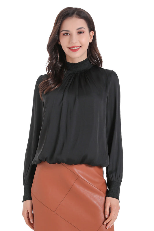 Blusa Escote Cruzado Espalda Negro