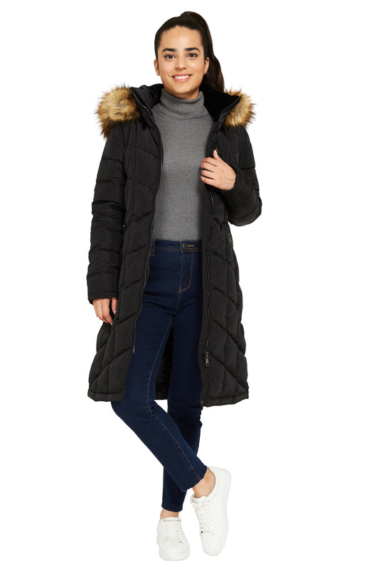 Parka Gorro Desmontable Negro