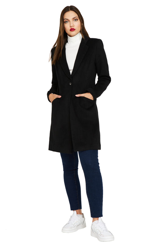 Abrigo Tipo Paño Negro