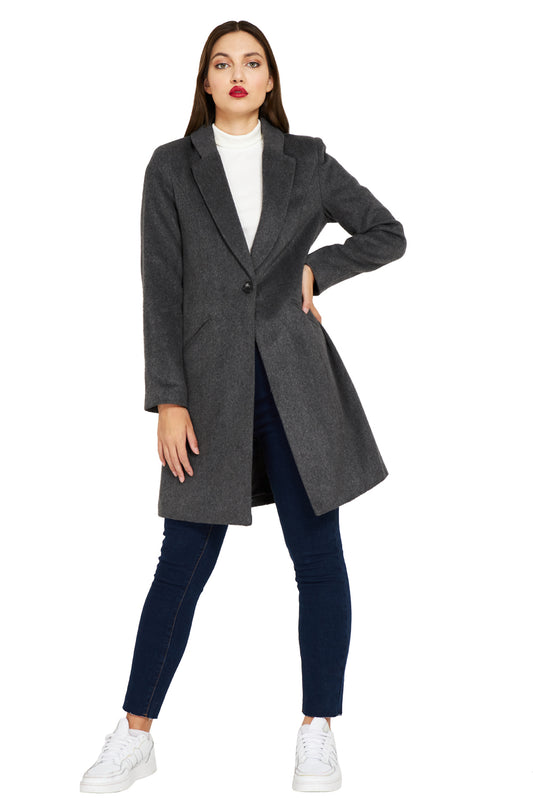 Abrigo Tipo Paño Grafito