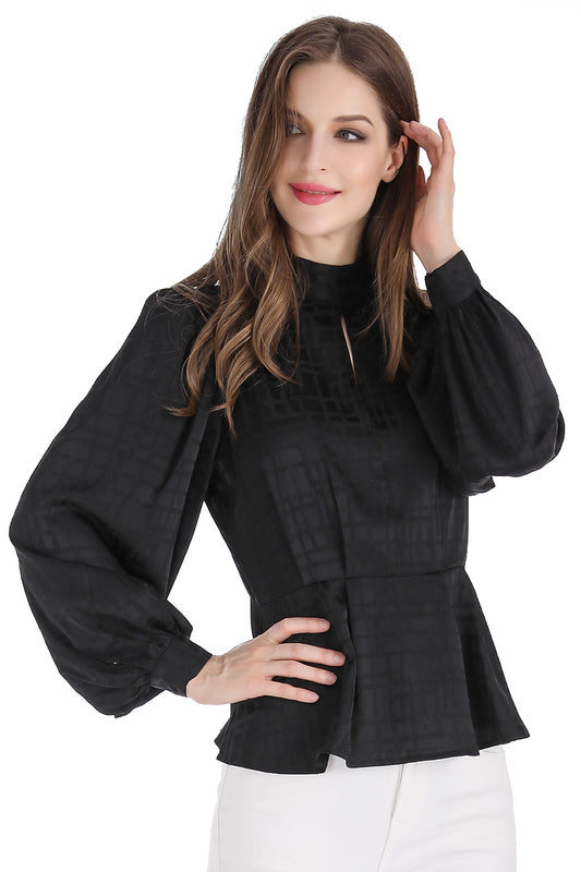 Blusa Peplum Negro
