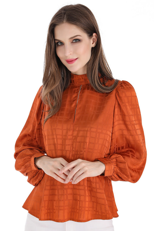 Blusa Peplum Cobre