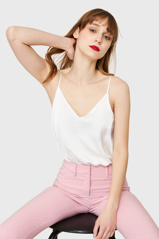 Body Tipo Satín Blanco