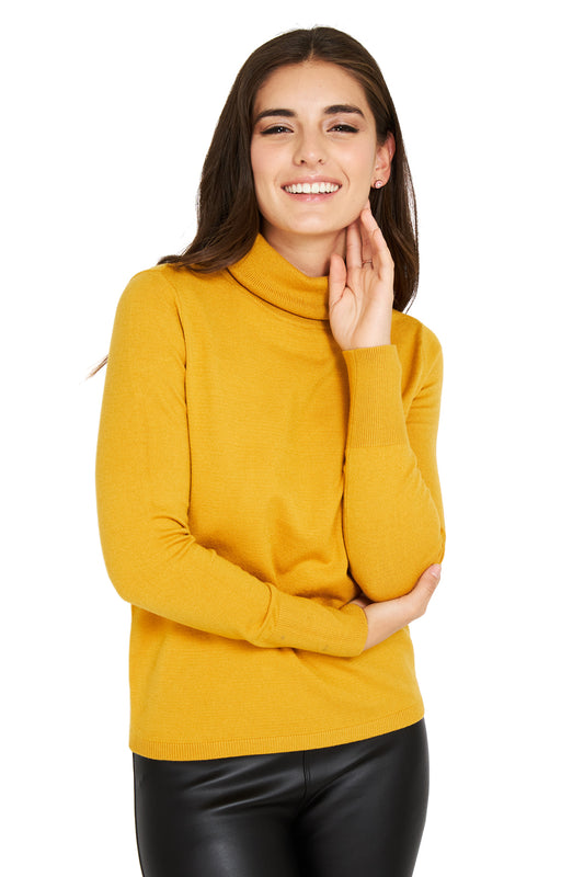 Sweater Cuello Tortuga Mostaza