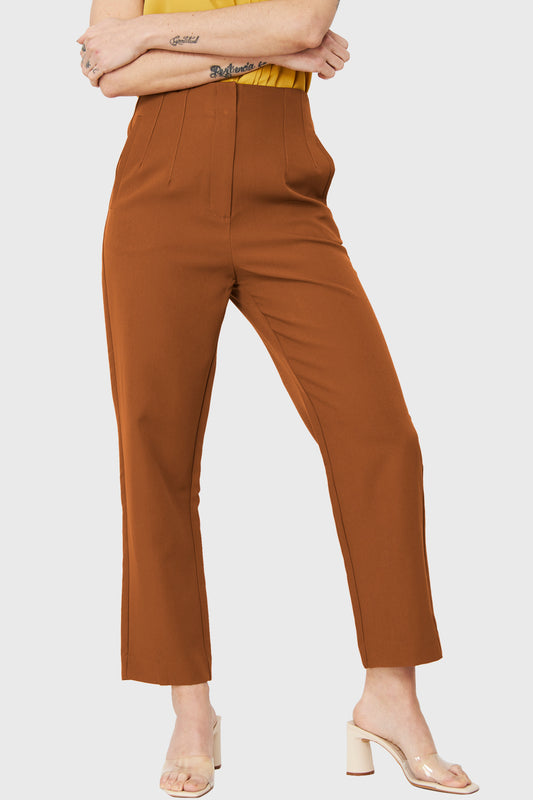 Pantalón Pinzas Marrón