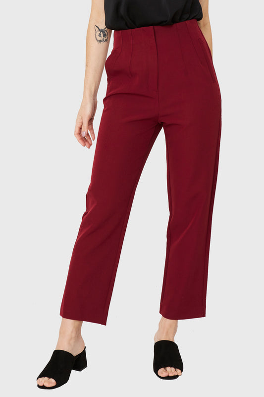 Pantalón Pinzas Burdeos