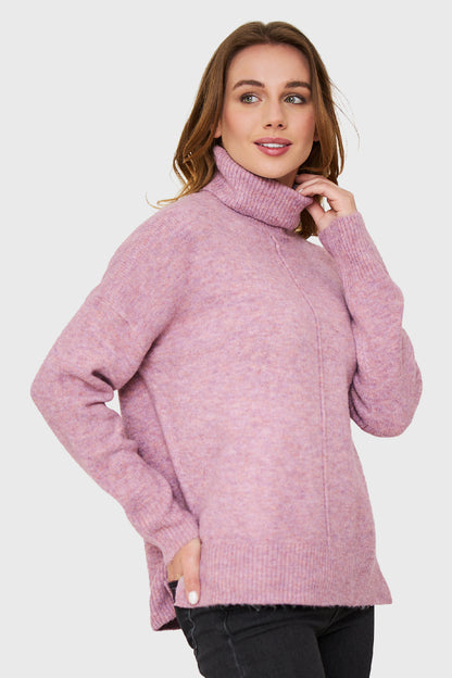 Sweater Beatle Costura Rosa