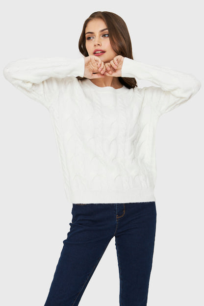 Sweater Trenzado Blanco