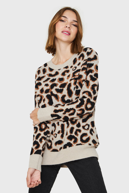 Sweater Leopard Beige