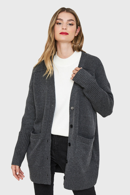 Cárdigan Botones Grafito