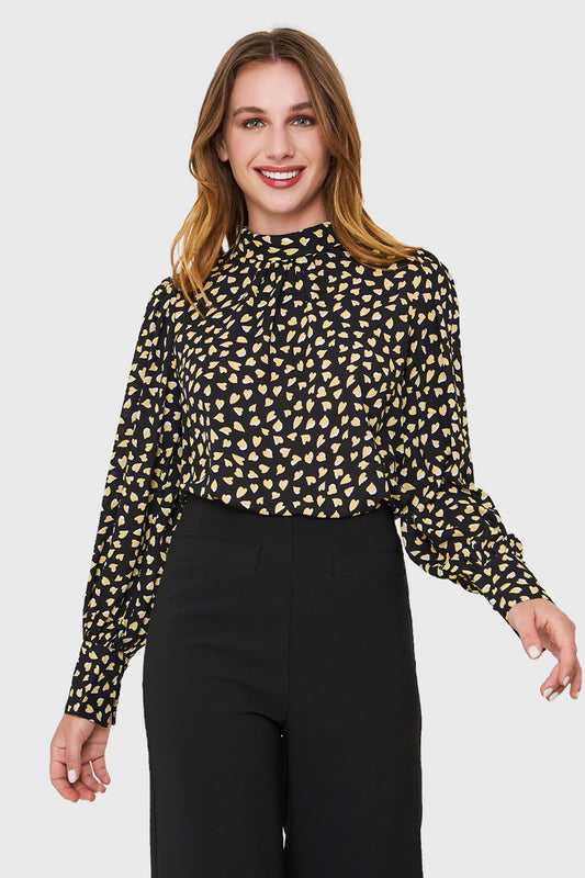 Blusa Corazones Negro