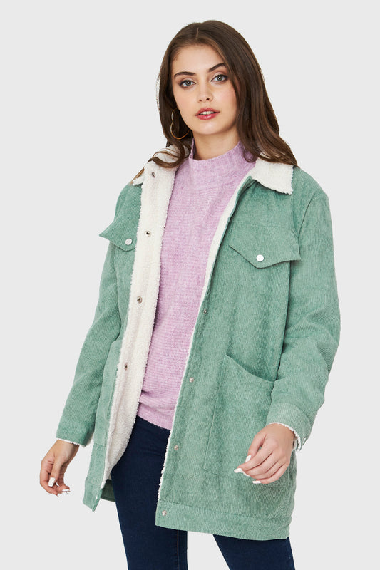 Chaqueta Tipo Cotelé Menta