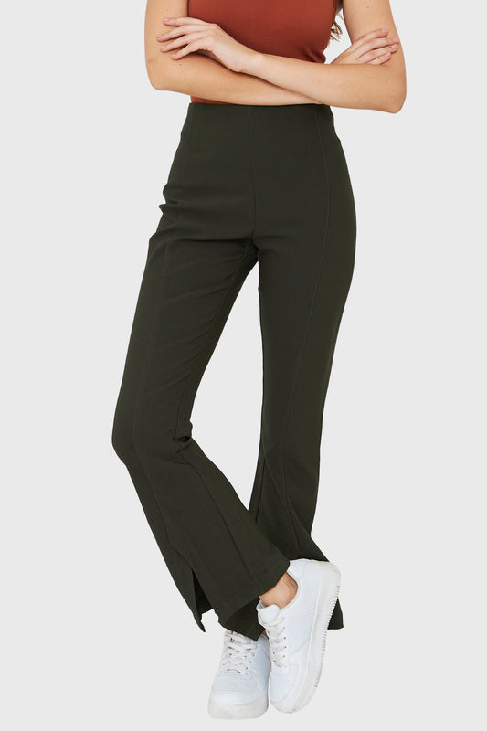 Pantalón Tajo Tobillo Verde