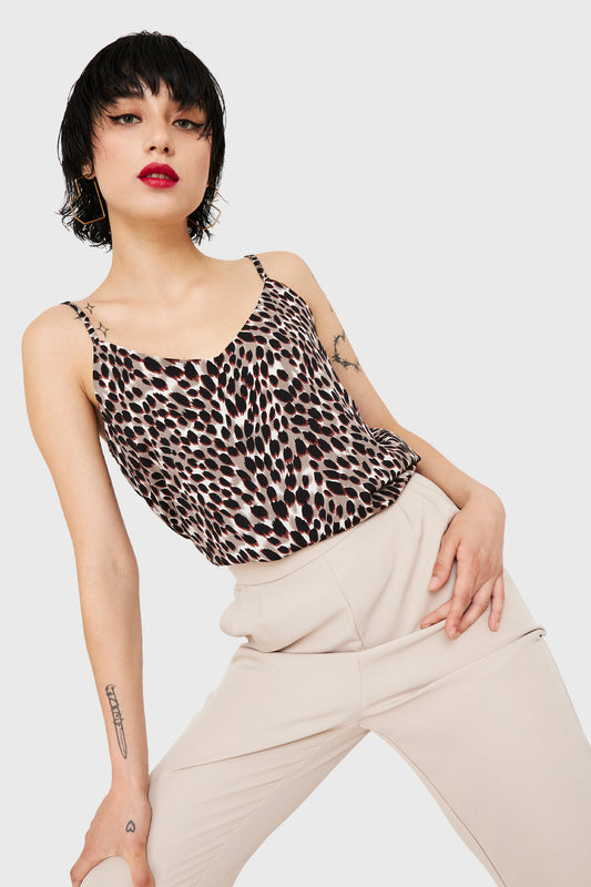Top Leopard Gris