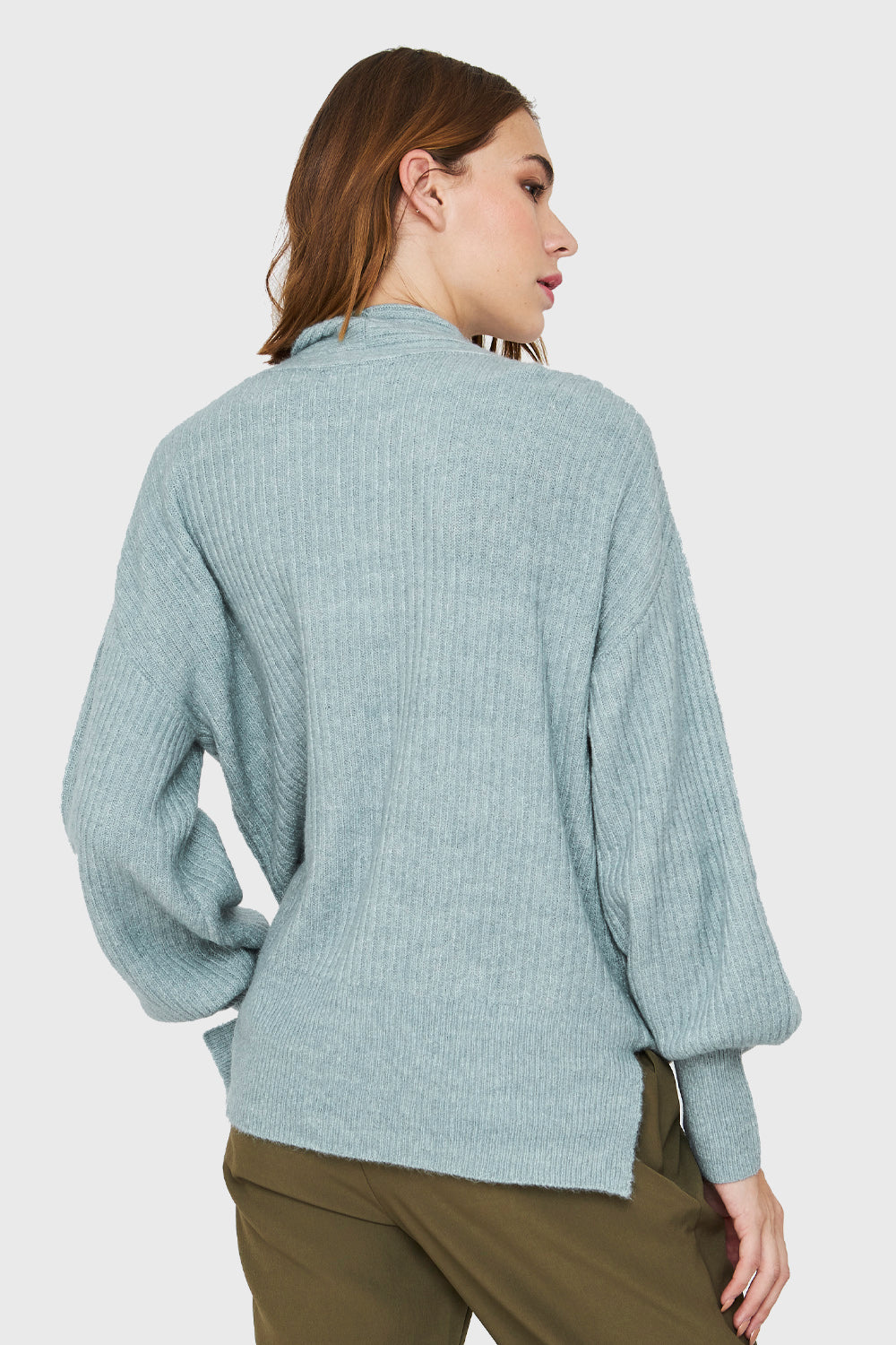 Sweater Escote Cruzado Menta