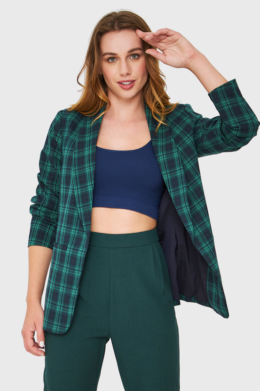 Blazer Escocés Verde -