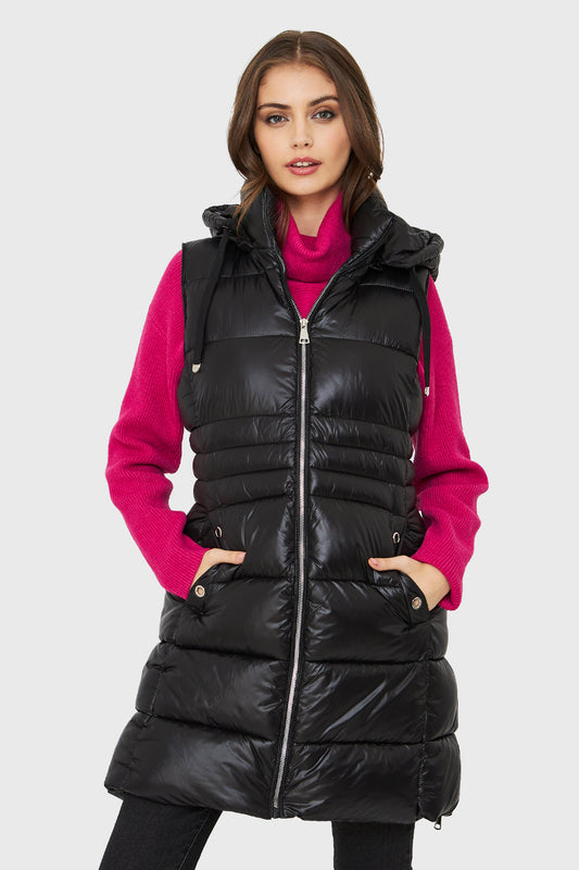 Parka Sin Mangas Negro