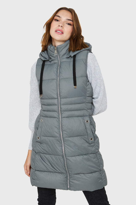Parka Sin Mangas Gris