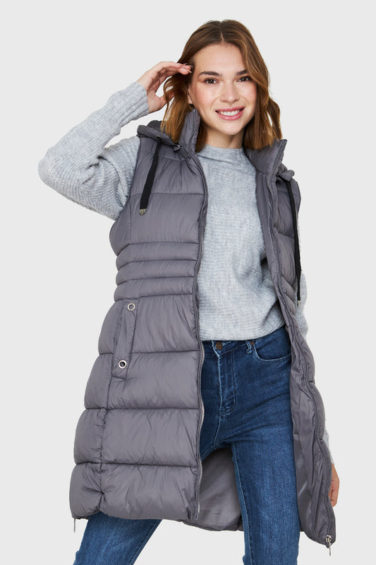 Parka Sin Mangas Grisperla