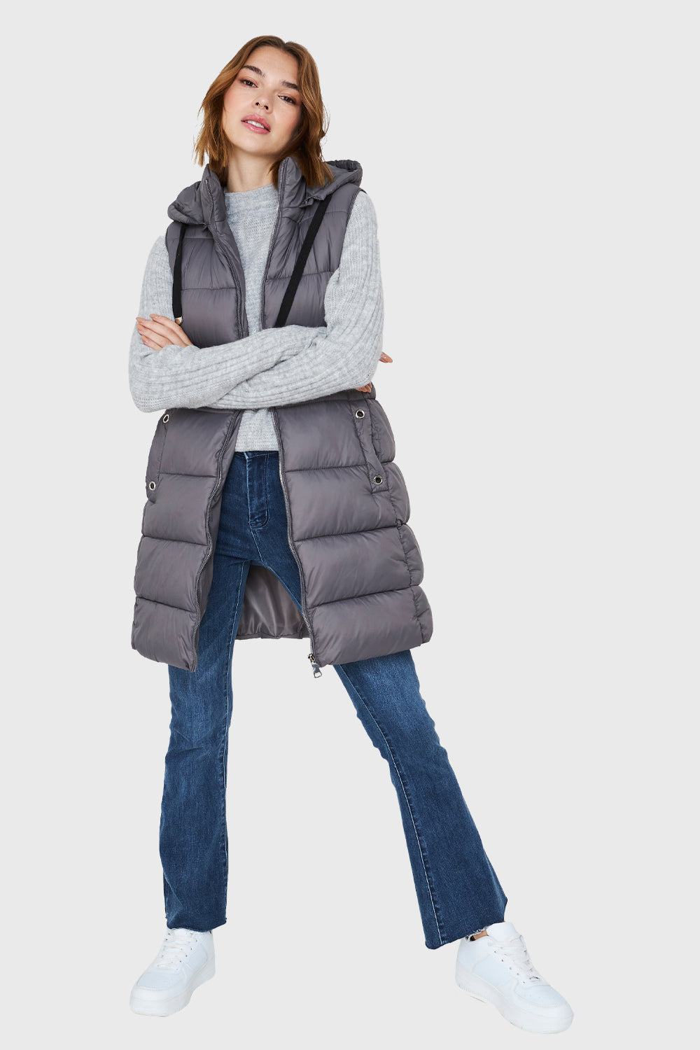 Parka Sin Mangas Grisperla
