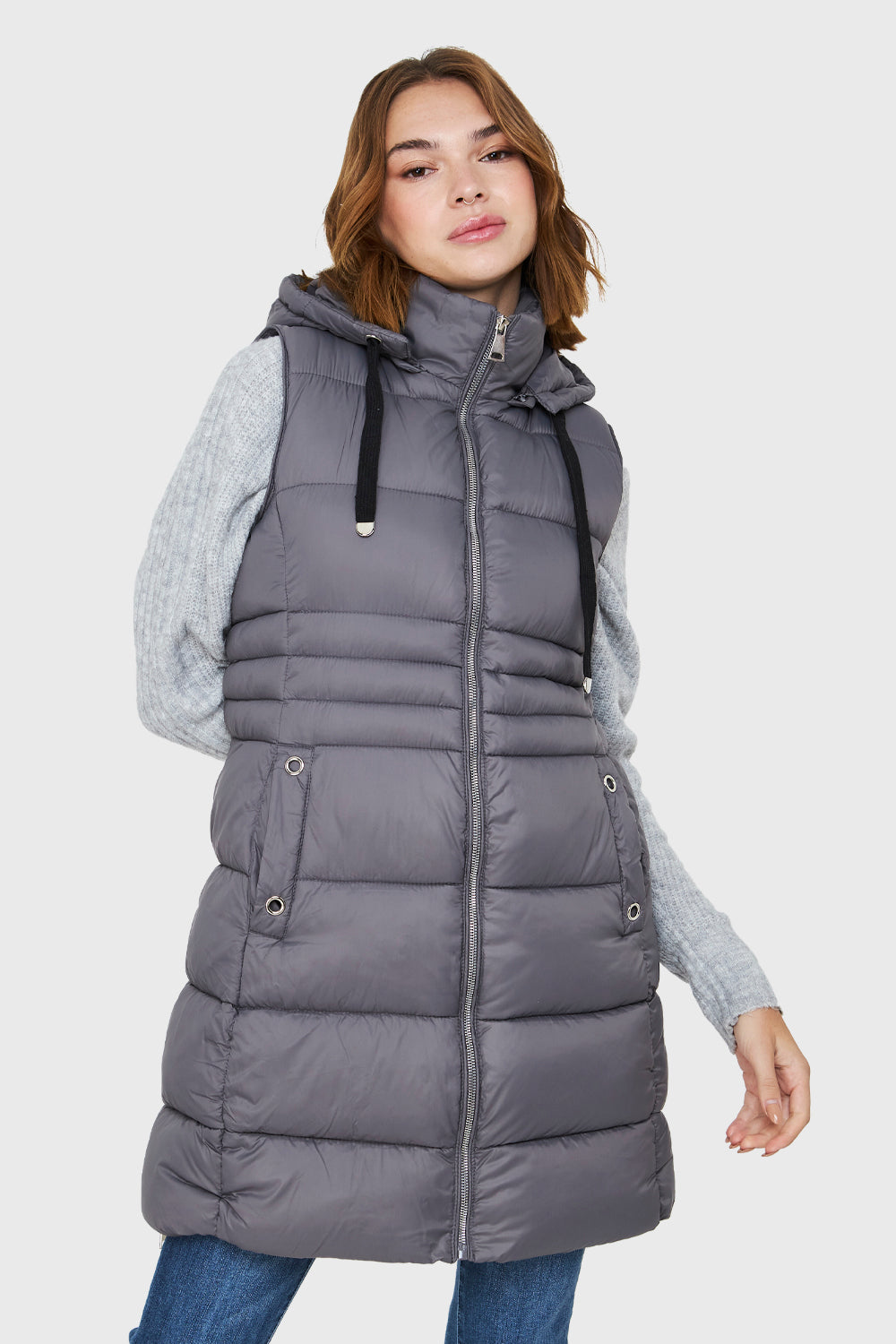 Parka Sin Mangas Grisperla