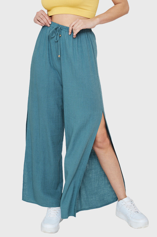 Pantalón Relax Tajos Azul