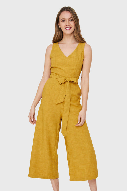 Enterito Cut Out Espalda Amarillo