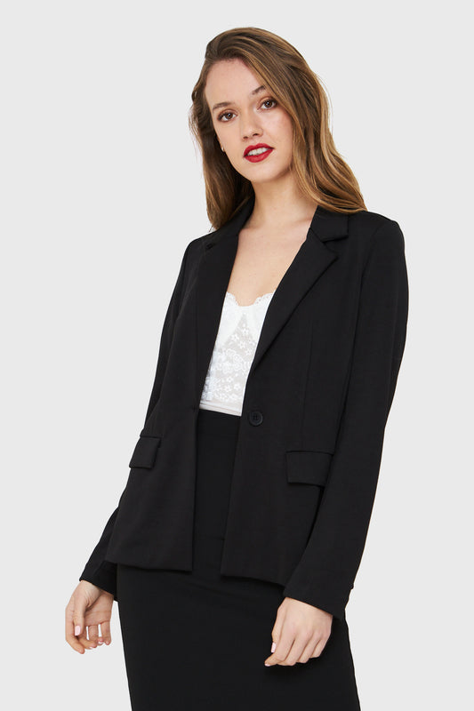 Blazer Bolsillos Negro