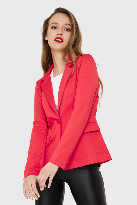 Blazer Bolsillos Rojo