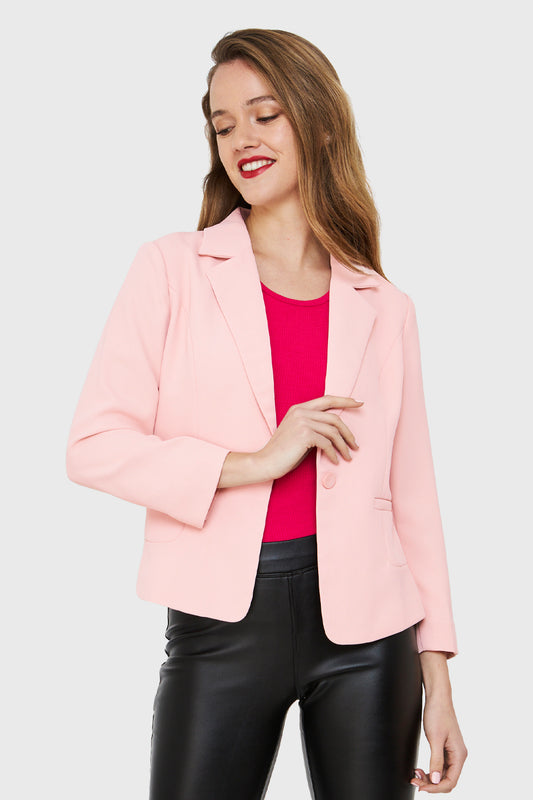 Blazer Corto Rosa