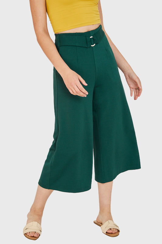 Pantalón Culotte Hebilla Verde