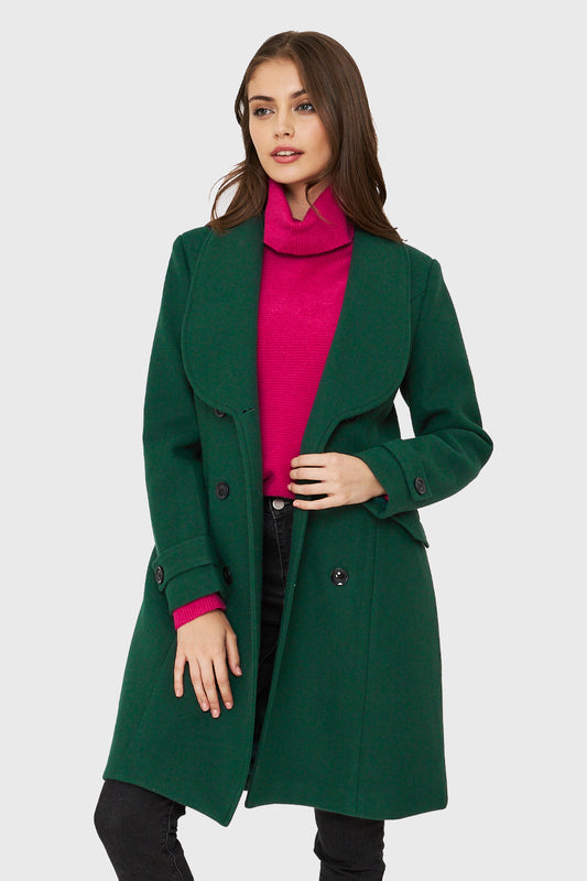 Abrigo Seis Botones Verde