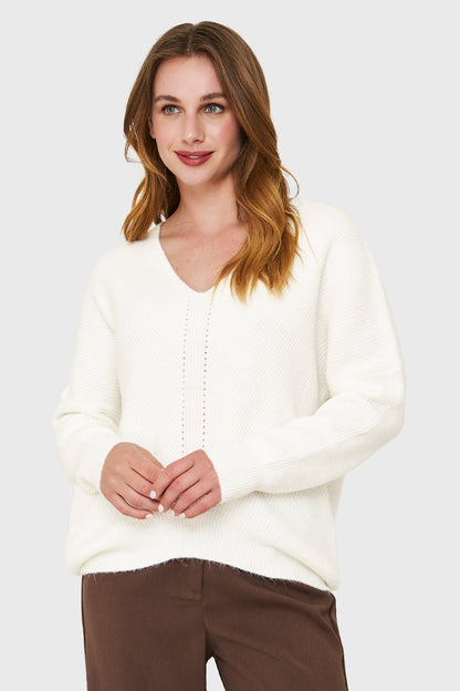 Sweater Holgado Blanco