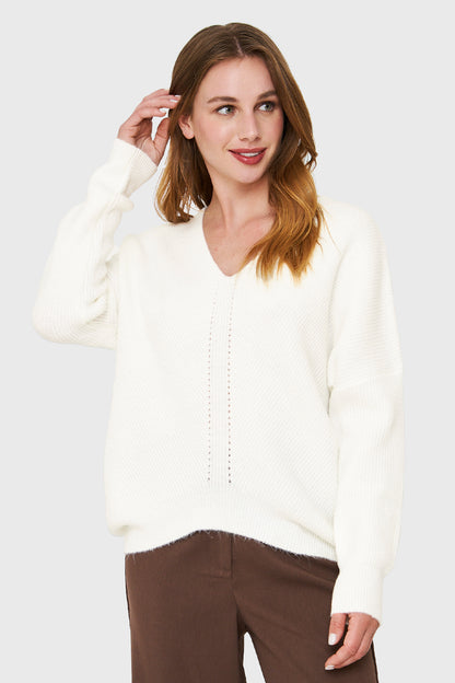 Sweater Holgado Blanco