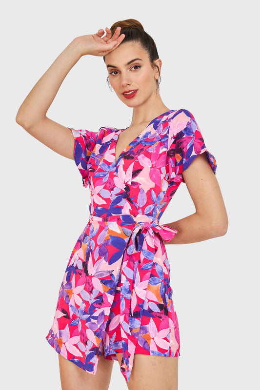 Enterito Corto Flores Lazo Lila