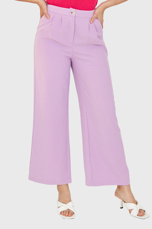 Pantalón Pinzas Ligero Lila