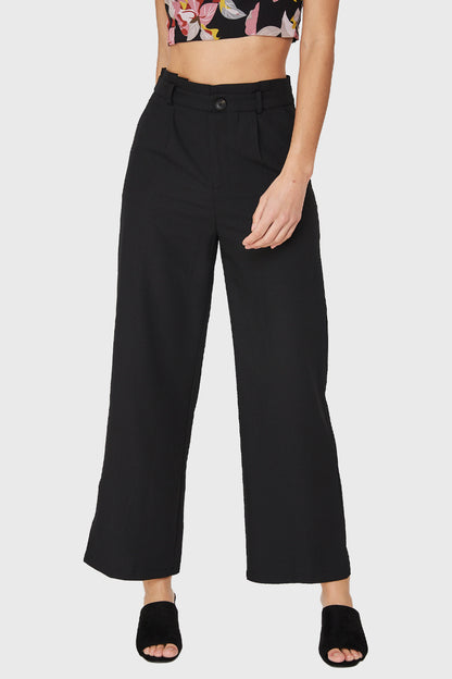 Pantalón Ancho Pinzas Negro