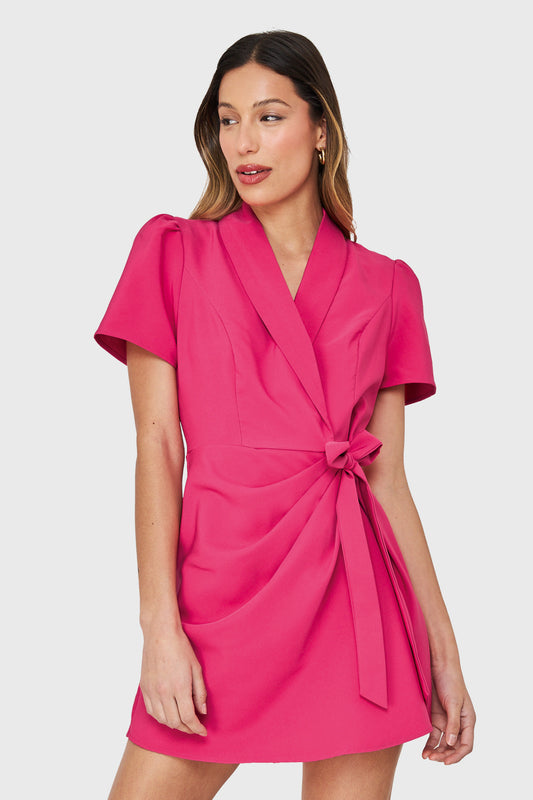 Enterito Con Solapa y Lazo Fucsia