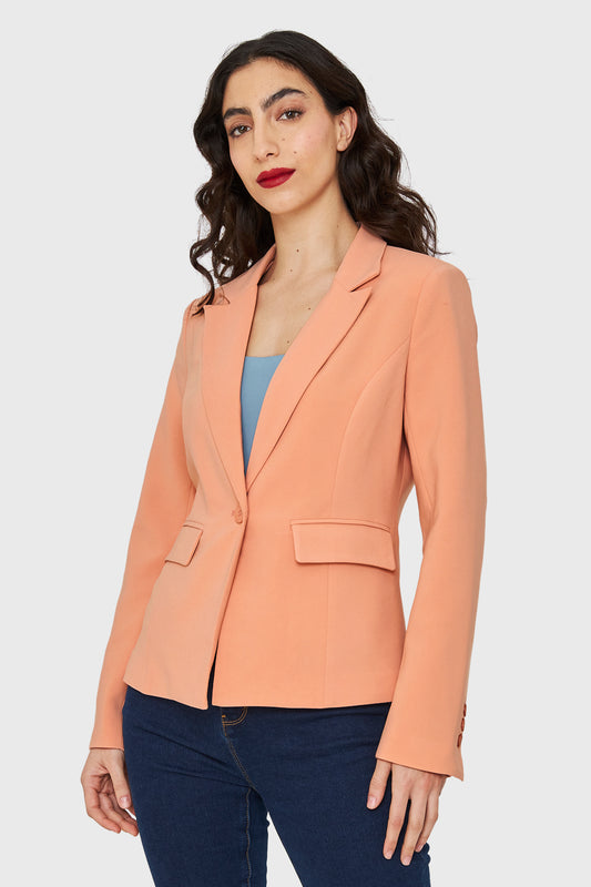 Blazer Bolsillos Solapas Damasco