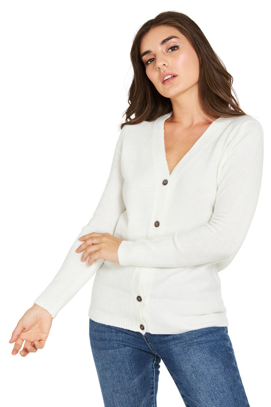 Chaleco Botones Blanco