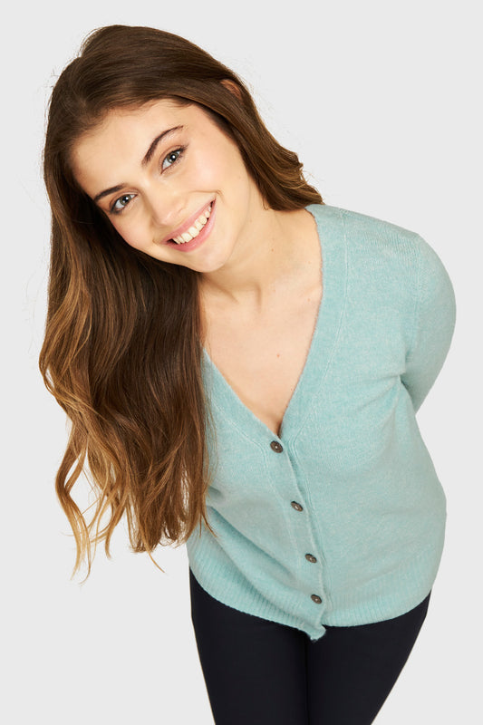 Chaleco Botones Menta