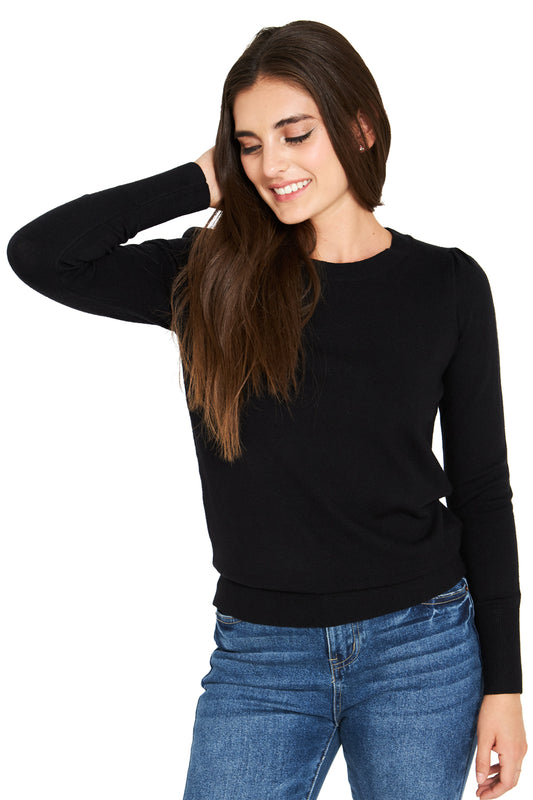Sweater Cuello Redondo Negro