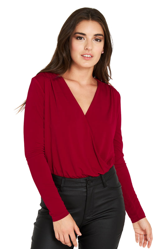 Body Escote Cruzado Rojo