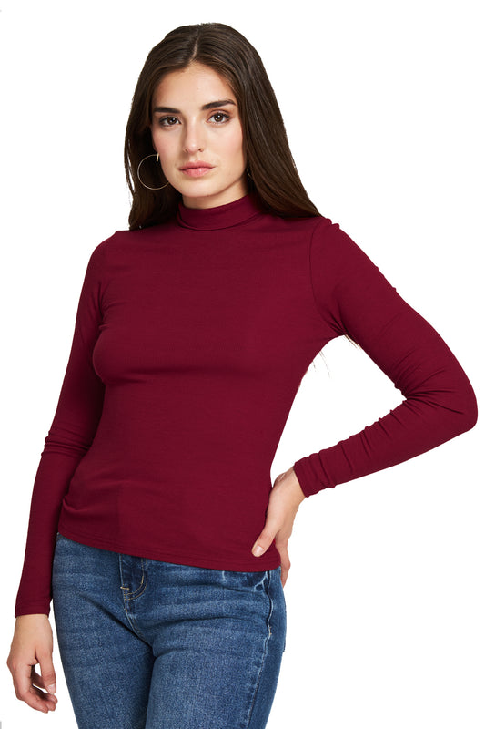 Beatle Básico Acanalado Burdeo