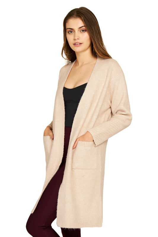 Cárdigan Bolsillos Soft Beige