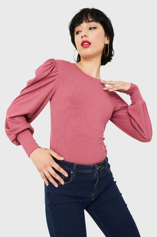 Polera Acanalada Princesa Rosado