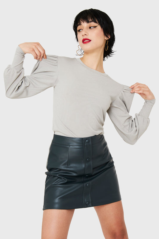Polera Acanalada Princesa Gris
