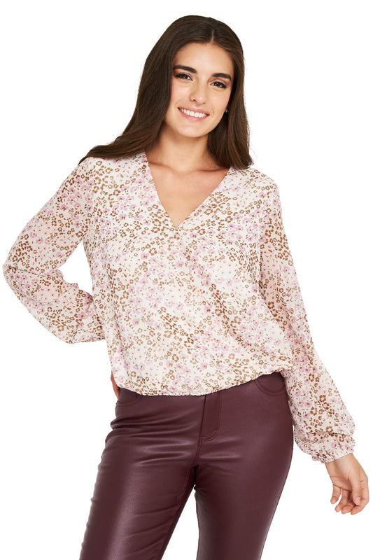 Blusa Print Floral Blanco