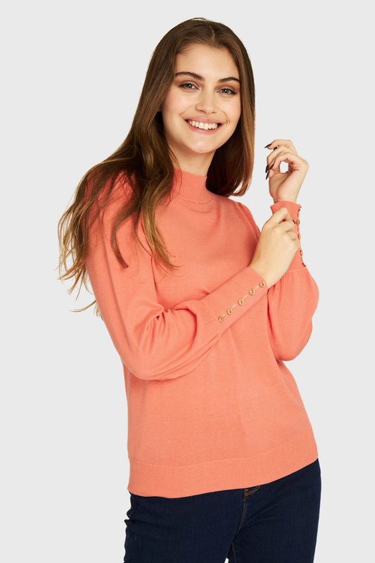 Sweater Botones Damasco